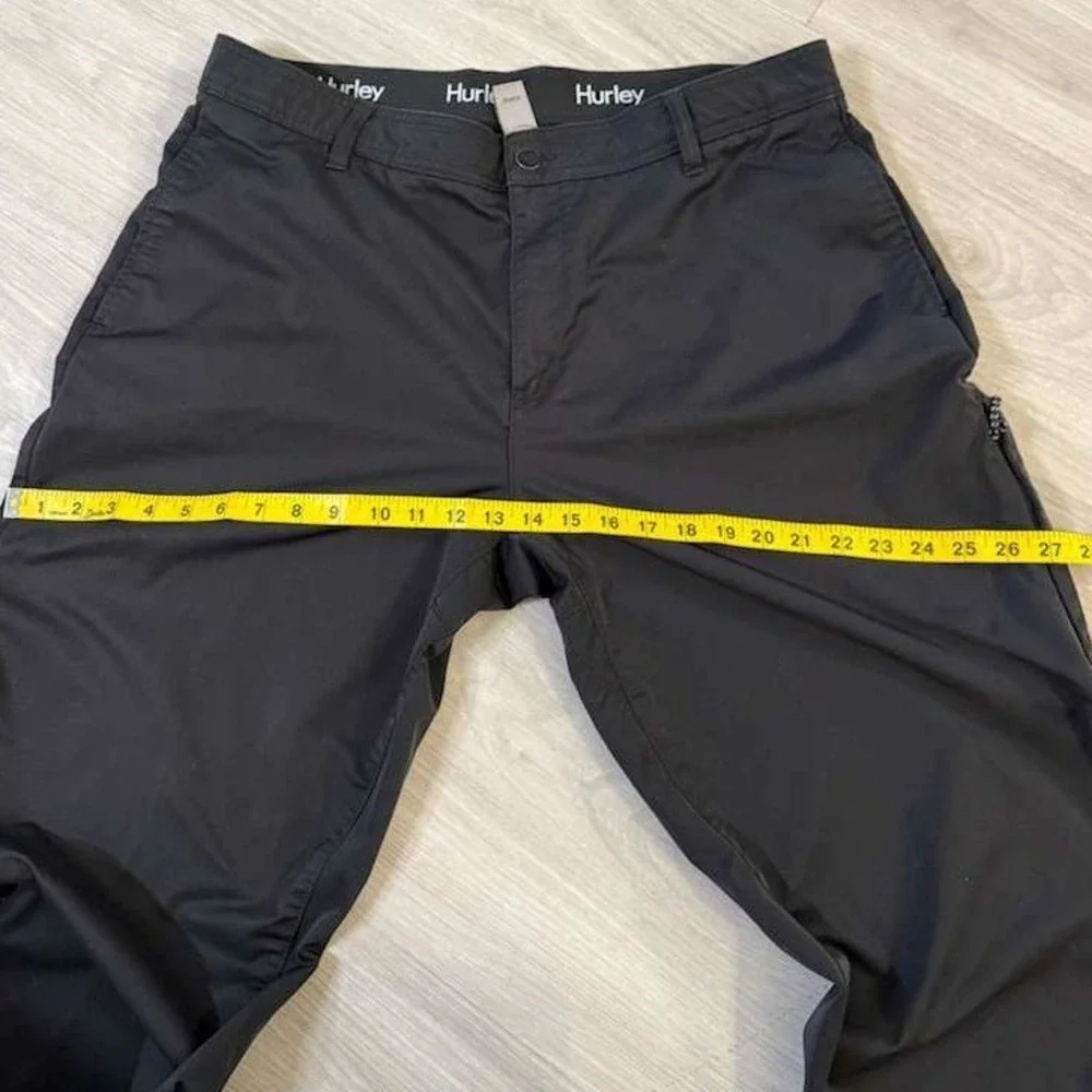 Hurley Jet Set Tech Pant Mens Black Straight Leg Casual Travel Size 40x30